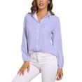 thumbnail image 1 of Lavender Blue Long Sleeve Blouse Woman Streetwear Casual Shirts Summer Oversize Woman Streetwear Clothing Birthday Present, 1 of 7