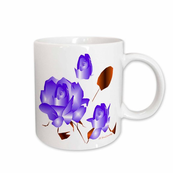 3drose, Lavender Brown Rose, 11oz Mug