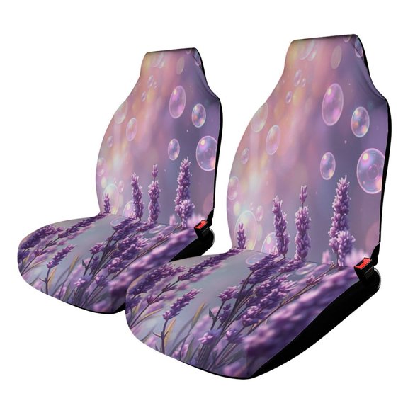 Lavender Bubbles Dream. Car Seat Covers Car Accessories 2PCS Set Soft Front Seat Protector Cover
