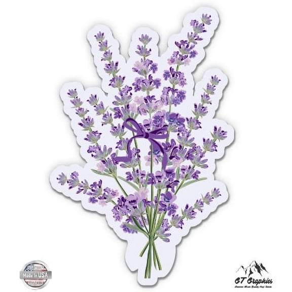 Lavender Bunch - 3" Vinyl Sticker - For Car Laptop I-Pad Phone Helmet Hard Hat - Waterproof Decal
