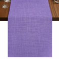 thumbnail image 1 of Lavender Burlap Texture 108 Inch Table Runner, Farmhouse Vintage Lavender Farmhouse Dresser Scarf Cotton & Linen Tablerunner for Dining/Kitchen Island/Holiday Party Décor 13" x 108", 1 of 9