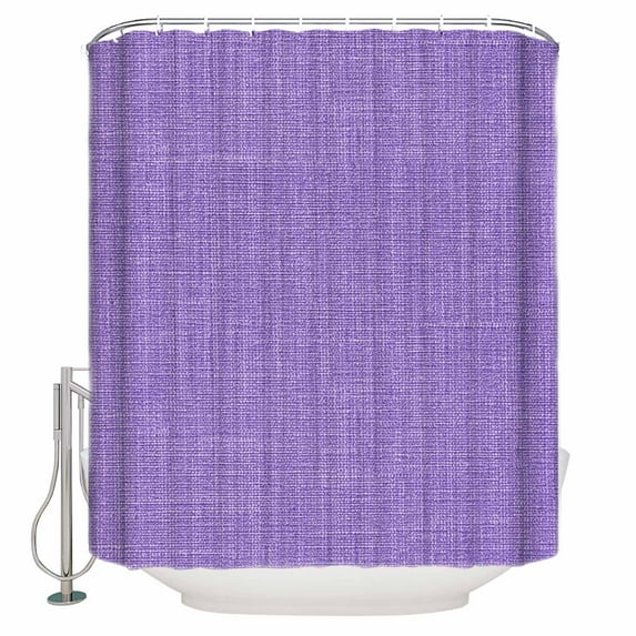 Lavender Burlap Texture Bathroom Shower Curtains with 12 Hooks Polyester Waterproof Shower Curtain for Stalls and Bathtubs Farmhouse Vintage Lavender Decorative Bathroom Privacy Curtain 36x72 Inches