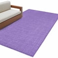 thumbnail image 1 of Lavender Burlap Texture Large Area Rugs for Bedroom Living Room, Soft Non Slip Carpet Bedside Rug, Farmhouse Vintage Lavender Rectangular Floor Cover Kitchen Accent Rug 3'x5' for Dining Room/Office, 1 of 9