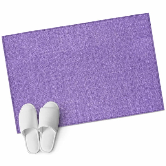 Lavender Burlap Texture Large Area Rugs for Bedroom Living Room, Soft Non Slip Carpet Bedside Rug, Farmhouse Vintage Lavender Rectangular Floor Cover Kitchen Accent Rug 2'x3' for Dining Room/Office