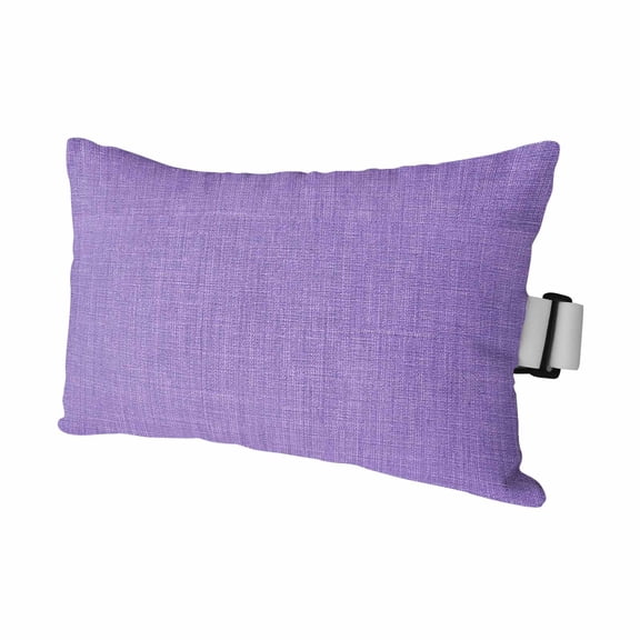 Lavender Burlap Texture Outdoor Pillows for Chaise Lounge Chair Waterproof Lumbar Pillows with Insert&Adjustable Strap Beach Headrest Pillow Farmhouse Vintage Lavender Pillow for Patio Pool 11"x16"