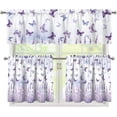 thumbnail image 1 of Lavender Butterflies Kitchen Window Curtains Valance and Tier Set Floral Farmhouse Small Window Treatment Bedroom Small Window Drapes for Cafe Living Room,54"x24", 1 of 4