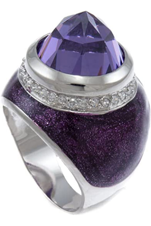 Lavender CZ Rock Candy Swarovski Ring RL416