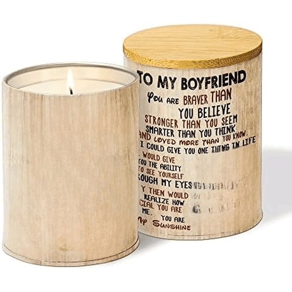 Lavender Candle - Personalized Gift for Boyfriend, Best for Birthday, Anniversary, Valentine's Day, Relaxing Stress Relief, 50 Hours Burn Time$$Home Decor, Kitchen, & Other