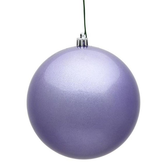 Lavender Candy UV Drilled Ball Ornament, 6 in. - 4 per Bag