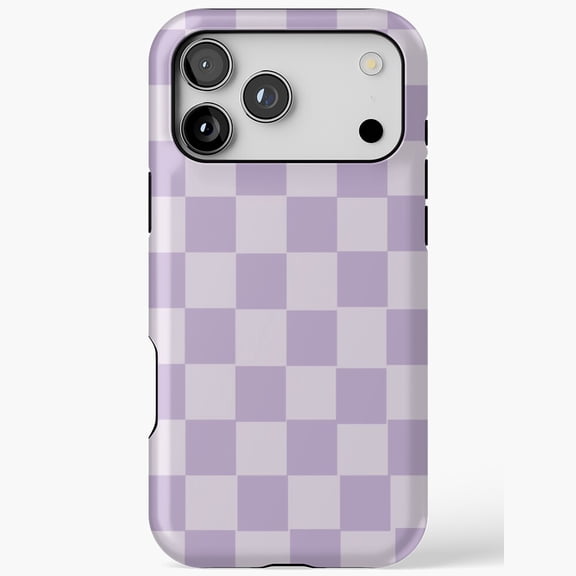 Lavender Checkered Tone Cover for iPhone Case 17 16 15 14 13 12 11 Pro Max