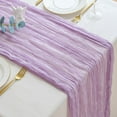 thumbnail image 1 of Purple Cheesecloth Table Runner 10ft Long, Lightweight Voile Fabric for Wedding Decor Boho Party Easter Spring Summer Tabletop, Lavender, 1 of 6