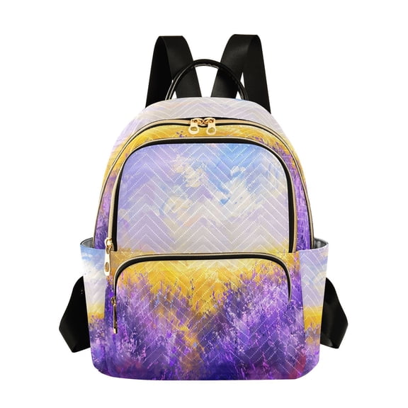Lavender Clouds Wheat Travel Laptop Backpack Casual Daypack Lightweight Bookbag Compartment for Business