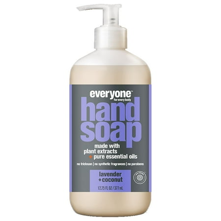 (3 pack) (3 Pack) Everyone Liquid Hand Soap, Triclosan-Free, Lavender & Coconut, 12.75 Oz