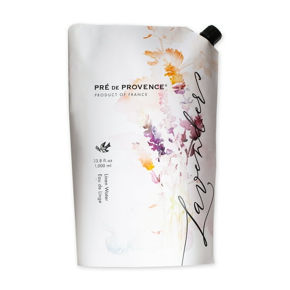 Pre de Provence Provincial Lavender Collection Soft Calming Scent for Your Home, Linen Water Refill, 33.8 fl oz
