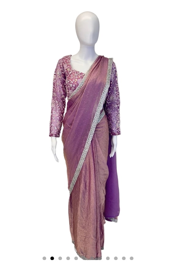 Lavender Color Readymade Saree