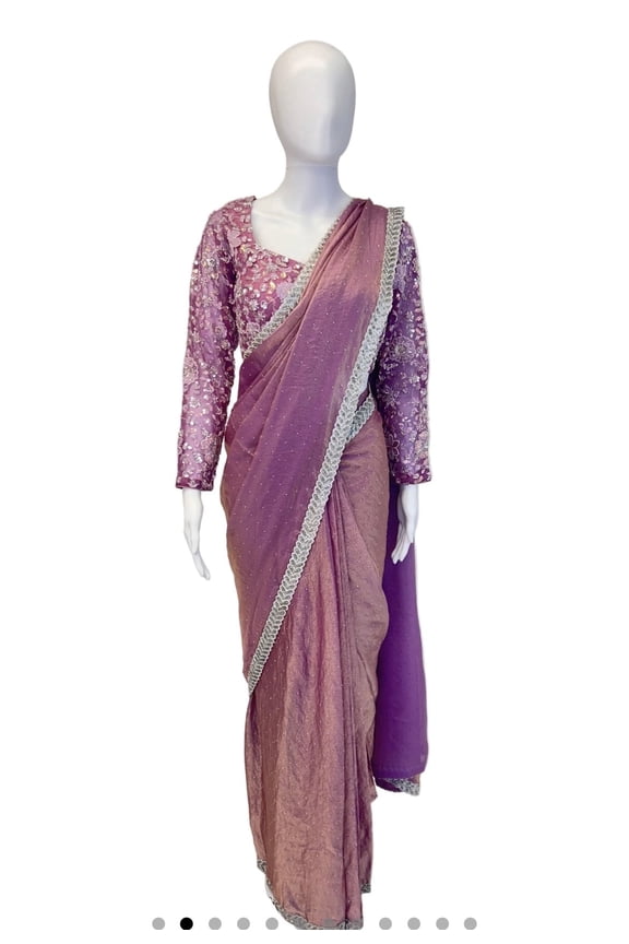 Lavender Color Readymade Saree