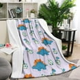 thumbnail image 1 of Lavender Dinosaurs Hatching Eggs Blanket,Comfortable Soft Flannel Throw Blanket,All Season,Warm Lightweight Blankets for Sofa Bed Couch Living Room Chair,60"x80", 1 of 4