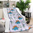 thumbnail image 1 of Lavender Dinosaurs Hatching Eggs Blanket,Comfortable Soft Lamb Wool Throw Blanket,All Season,Warm Lightweight Blankets for Sofa Bed Couch Living Room Chair,40"x50", 1 of 4