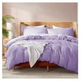 thumbnail image 1 of Lavender Duvet Cover Queen Size - Soft Double Brushed Queen Duvet Cover Set, 3 Piece, with Button Closure, 1 Duvet Cover 90x90 inches and 2 Pillow Shams, 1 of 9