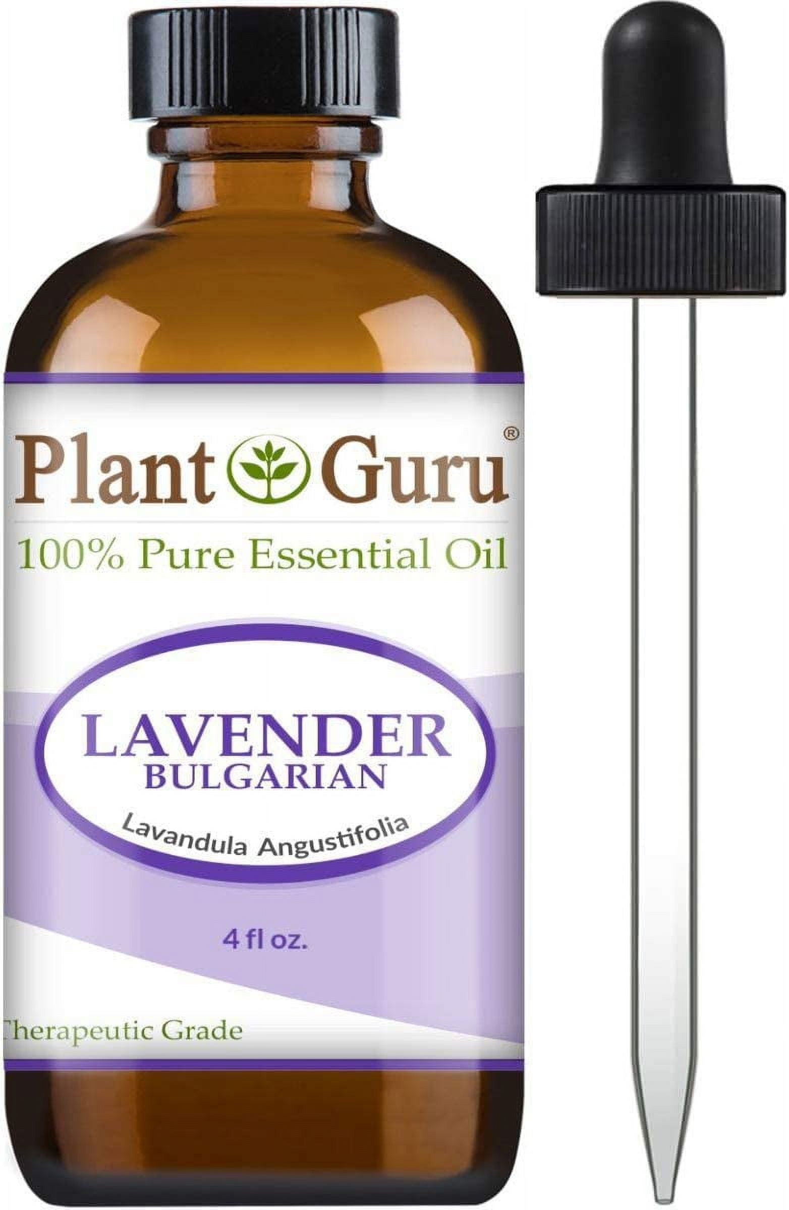 Lavender Essential Oil 4 oz (Bulgarian) 100% Pure Natural Undiluted Therapeutic Grade For Skin, Body and Hair Growth, Aromatherapy Diffuser, Great for Relaxation and Calming