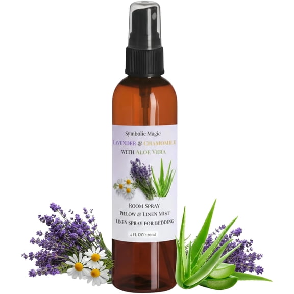 Lavender Essential Oil Room Spray - Linen Spray for Bedding, Sleep, Pillow, Bed, Aromatherapy Oils for Sleep and Pillows, Calming Mist with Chamomile and Aloe Vera