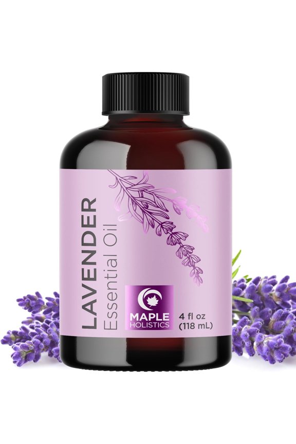 Lavender Essential Oil for Sleep Diffuser - Lavender Oil for Hair Skin and Body - Scented Oils for Aromatherapy with Pure Essential Oils for Candles Humidifier and Soap Making 4 fl oz