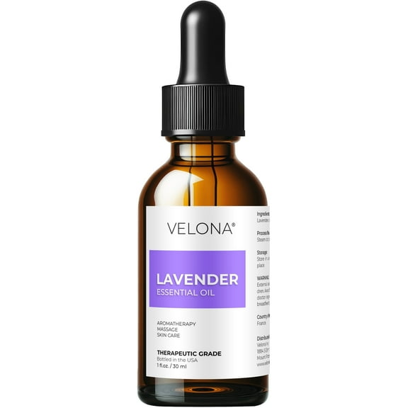Lavender Essential Oil by Velona - 1 oz | Therapeutic Grade for Aromatherapy Diffuser