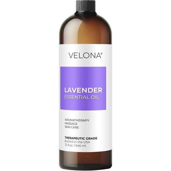 Lavender Essential Oil by Velona - 32 oz | Therapeutic Grade for Aromatherapy Diffuser