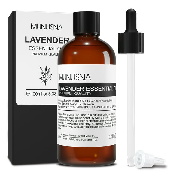 Lavender Essential Oil for Diffuser, Soap and Candle Making, Lavender Scent Oil for Sleep, 3.38 Fl Oz