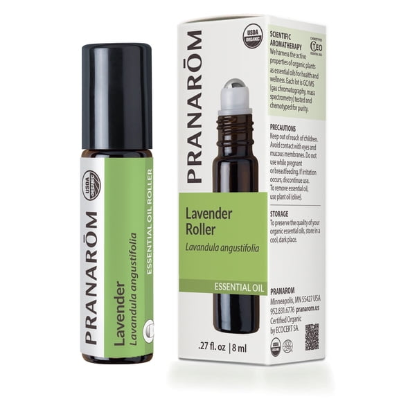 Pranarom - Lavender Essential Oil Roller 8ml - Relaxation Therapy - Certified Organic Purity - Roller Ball Application -Promotes Relaxation - Enhances Skincare Routines - Versatile Aromatherapy Use