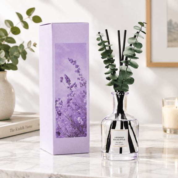 Lavender Eucalyptus Reed Diffuser, 6.76 Oz, Aroma for Home Spaces