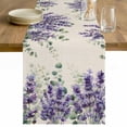 thumbnail image 1 of Lavender Eucalyptus Table Runner 60 Inches Long Farmhouse Dress Scarves, Retro Country Botanical Flowers Leaves Dining Tablerunner for Coffee Table/Kitchen Island/Party Décor, 13" x 60", 1 of 8