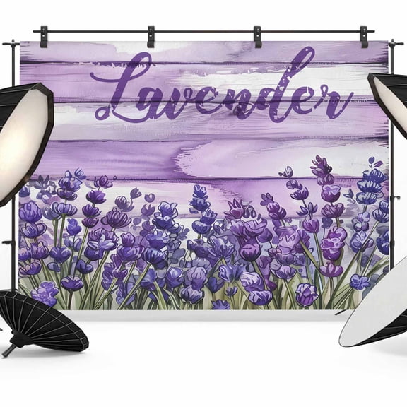 Lavender Farmhouse Backdrop for Photoshoot, Photography Photo Studio Background Wall Backdrop, Purple Wooden Grain Back Drop Banner Panel for Portraits Wedding Party Live Streaming Decor 8x6Ft