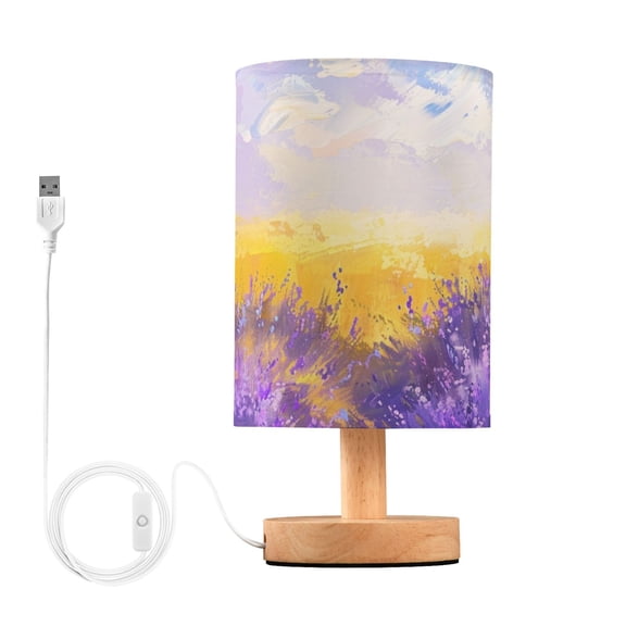 Lavender Field Dreamy Sky Table Lamp with USB Port LED Warm Light Lamp Night Light Home Decor