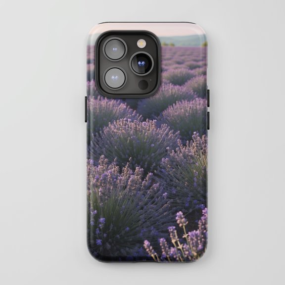 Lavender Field For All iPhone Series Tough Phone Case Nature Floral Purple Green