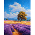 thumbnail image 1 of Lavender Field Landscape Canvas Print，Farmhouse Wall Art for Living Room Bedroom Kitchen, 1 of 8