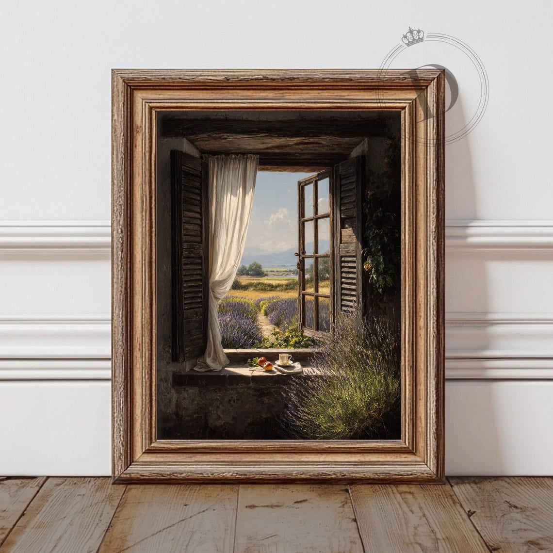 Window View From Shop Lavender Field View Wall Art Print, Summer, French Countryside Window ...