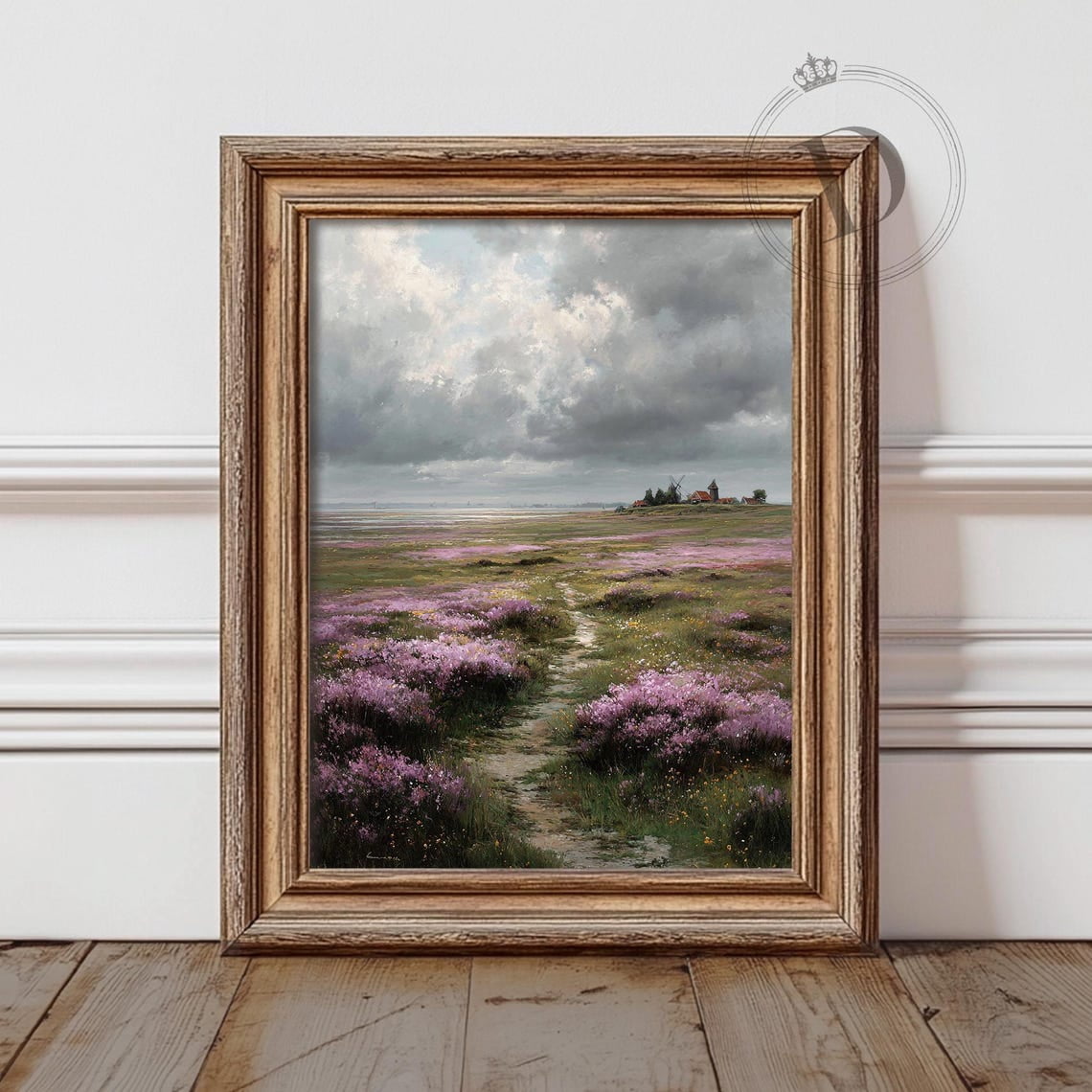 Lavender Field Wall Art Print, Summer Countryside, Rustic Flower Path ...