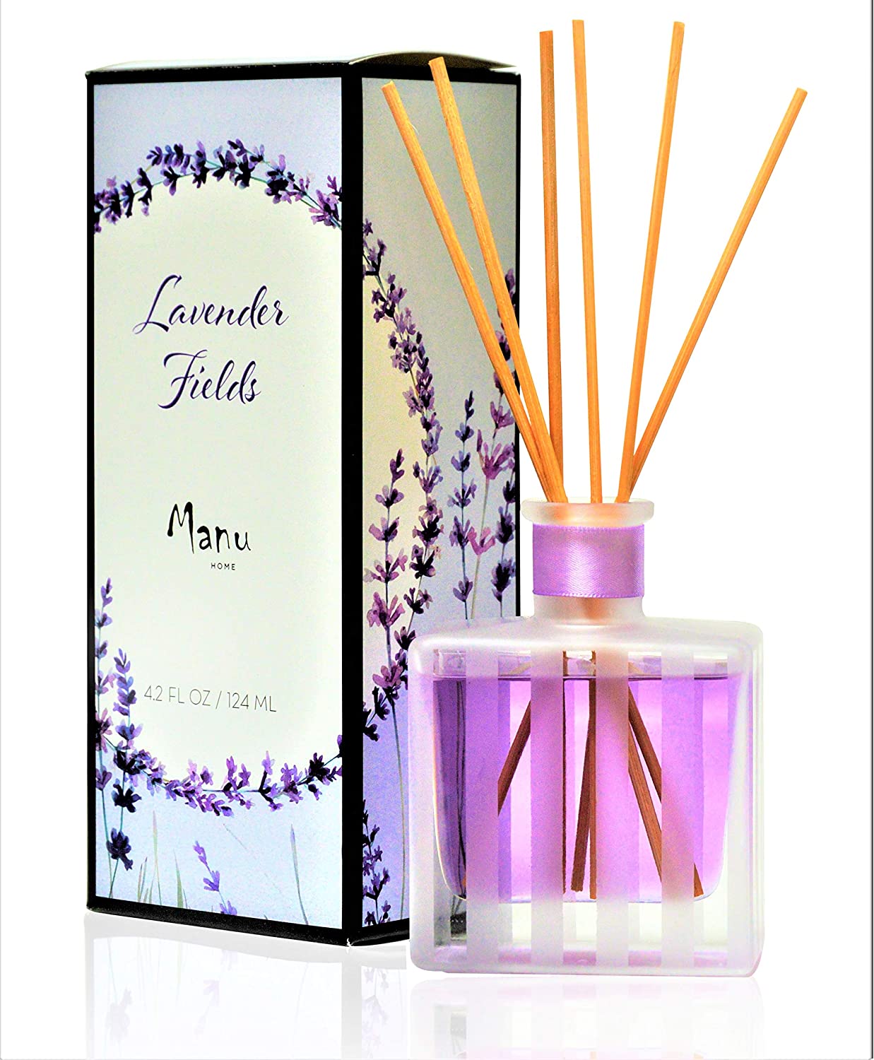 Lavender Fields Reed Diffuser Set Made with Real Lavender Extract and