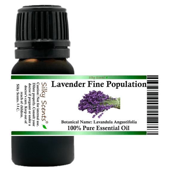 Lavender Fine Population Essential Oil 5 ml (1/6 fl oz) - 100% Pure and Natural by Silky Scents
