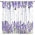 thumbnail image 1 of Lavender Floral Curtains, Lavender Flower Purple Window Treatments for Living Room Girls Woman Room Decor, Luxurious Elegant Purple Drapes 2 Panels, 42x63 Inch, 1 of 6