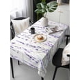 thumbnail image 1 of Lavender Floral Tablecloth Rectangle Table Cloths 54x108, Waterproof Tablecloth Outdoor Table Cloth, Spring Flowers Botanical Plants Washable Table Cover for Kitchen Dinning Party, 1 of 8