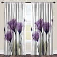 thumbnail image 1 of Lavender Floral X-Ray Sheer Curtain Panel (Single Panel), 1 of 2