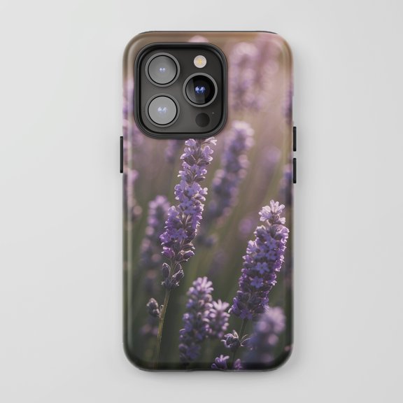 Lavender Floral for All iPhone Series Tough Phone Case Nature Photography Purple