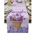 thumbnail image 1 of Lavender Flower Basket Table Runner Home Wedding Decor Table Flag Mat Table Centerpieces Decoration Party Dining Long Tablecloth, 1 of 6