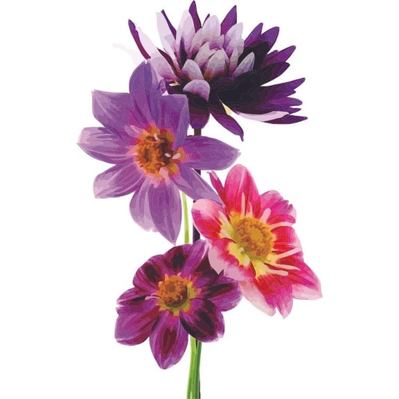 Lavender Flower Beautiful Flower Customized Wall Decal - Custom Vinyl Wall Art - Personalized Name - Baby Girls Boys Kids Bedroom Wall Decal Room Decor Wall Stickers Decoration Size (8x10 inch)