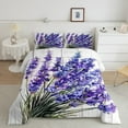thumbnail image 1 of Lavender Flower Comforter Set Twin Size Teens Adults,Oil Painting Floral Bedding Set,Groovy Lavender Bed Set,Elegant Down Comforter Bedroom Decor, 1 of 7