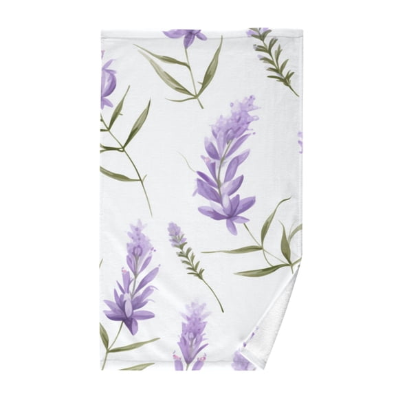 Lavender Flower Cotton Face Towels Soft Hand Towel Absorbent Bathroom Towel for Kitchen Hotel Decoration