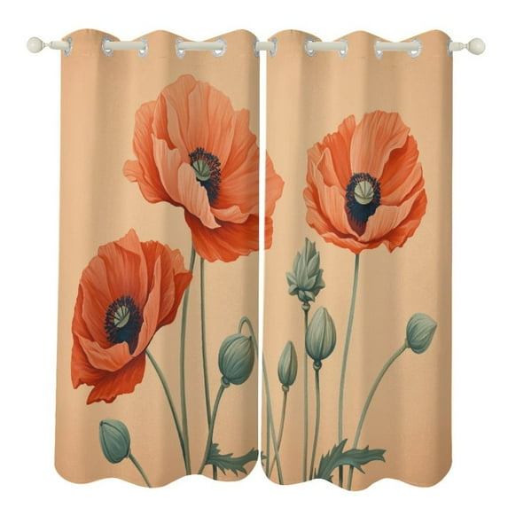 Lavender Flower Luxury Window Curtains Blinds for Living Room Kids Bedroom Bathroom Kicthen Door Home Decor 2 Panels