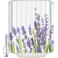 thumbnail image 1 of Lavender Flower Shower Curtain - Waterproof Fabric, Purple Washable Curtain Sets with Hooks, 36 x 72 Inch, Ideal for Romantic and Relaxing Bath Decor, Adds a Touch of Calm, 1 of 6